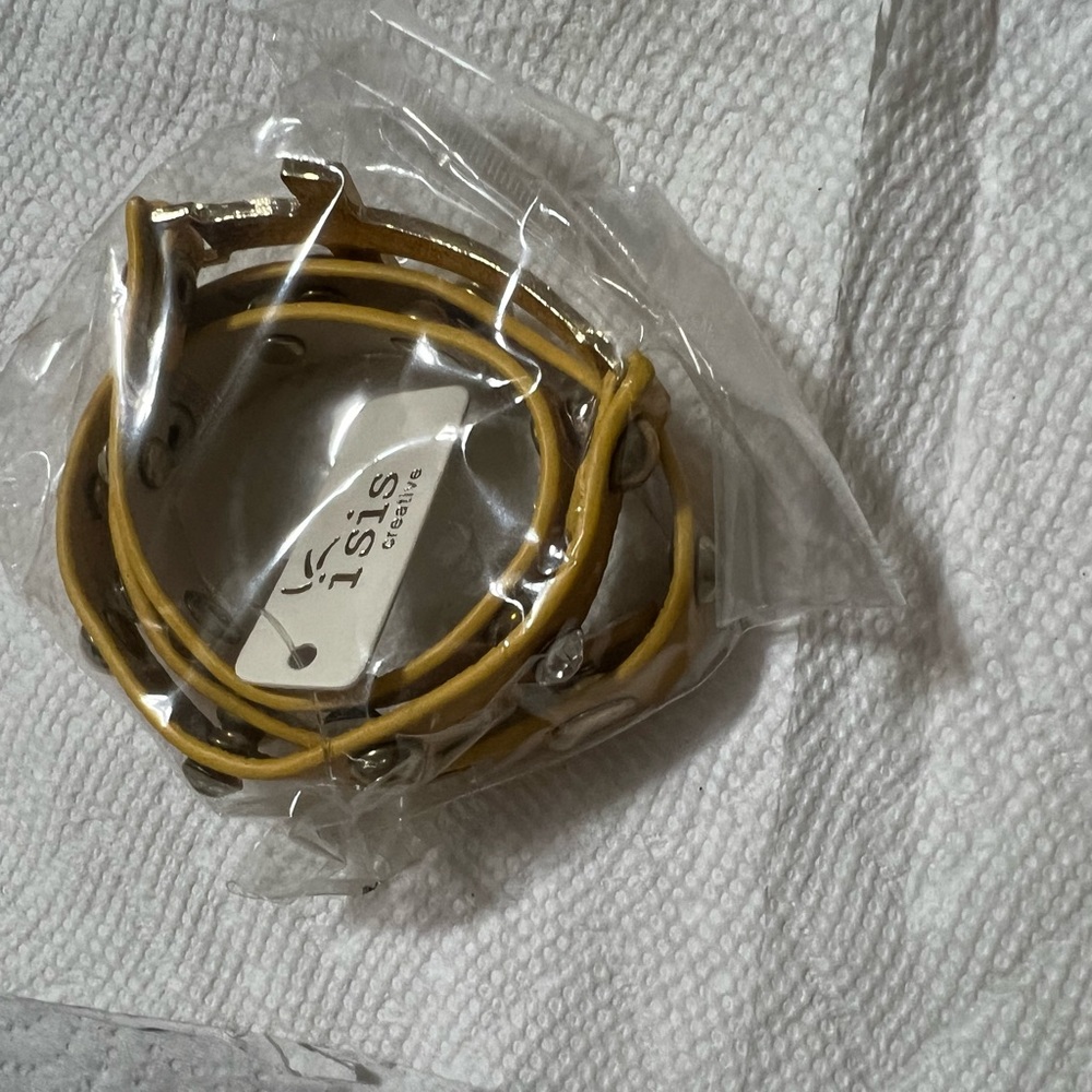 NWT beautiful leather with cross bracelet